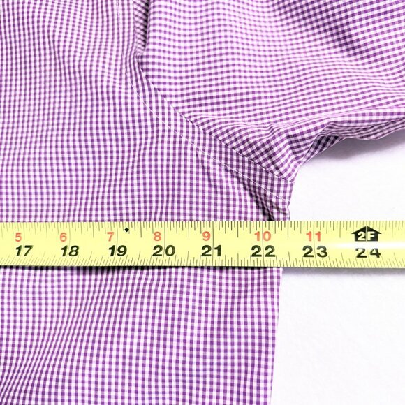 Polo Ralph Lauren Men Long Sleeve Collared Plaid Purple Shirt Size 16 32/33 NWOT - Picture 7 of 8